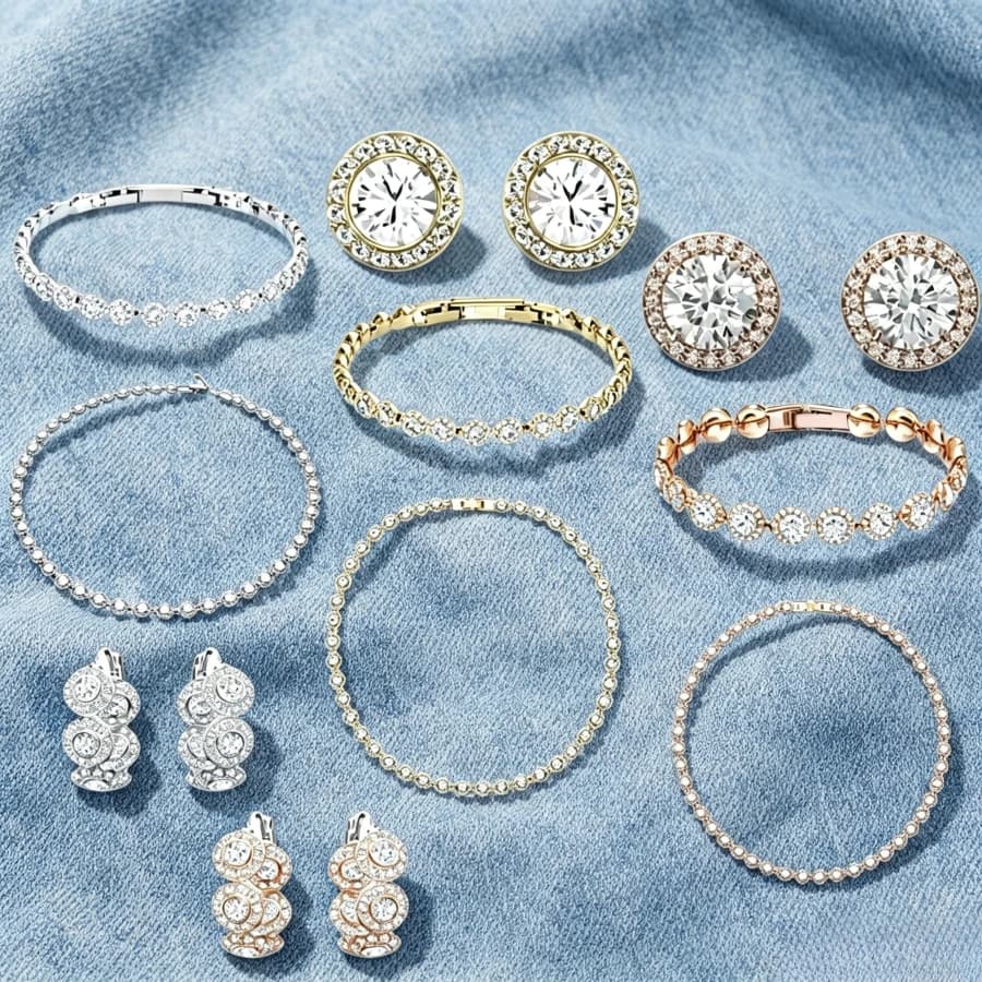 2026 New Trend Round Shape Healing Ice White Crystal Necklace Bracelet Earrings Ring Luxury for Women Jewelry Set Romantic Gift