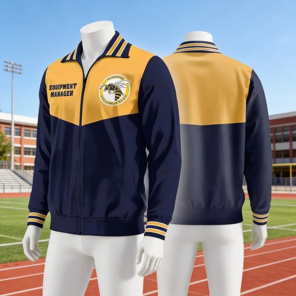 Yellowjackets Giacca da baseball 3D da uomo Bomber Jacket Harajuku Hip Hop Felpa con cappuccio con colletto rialzato e cerniera Abbigliamento sportivo casual