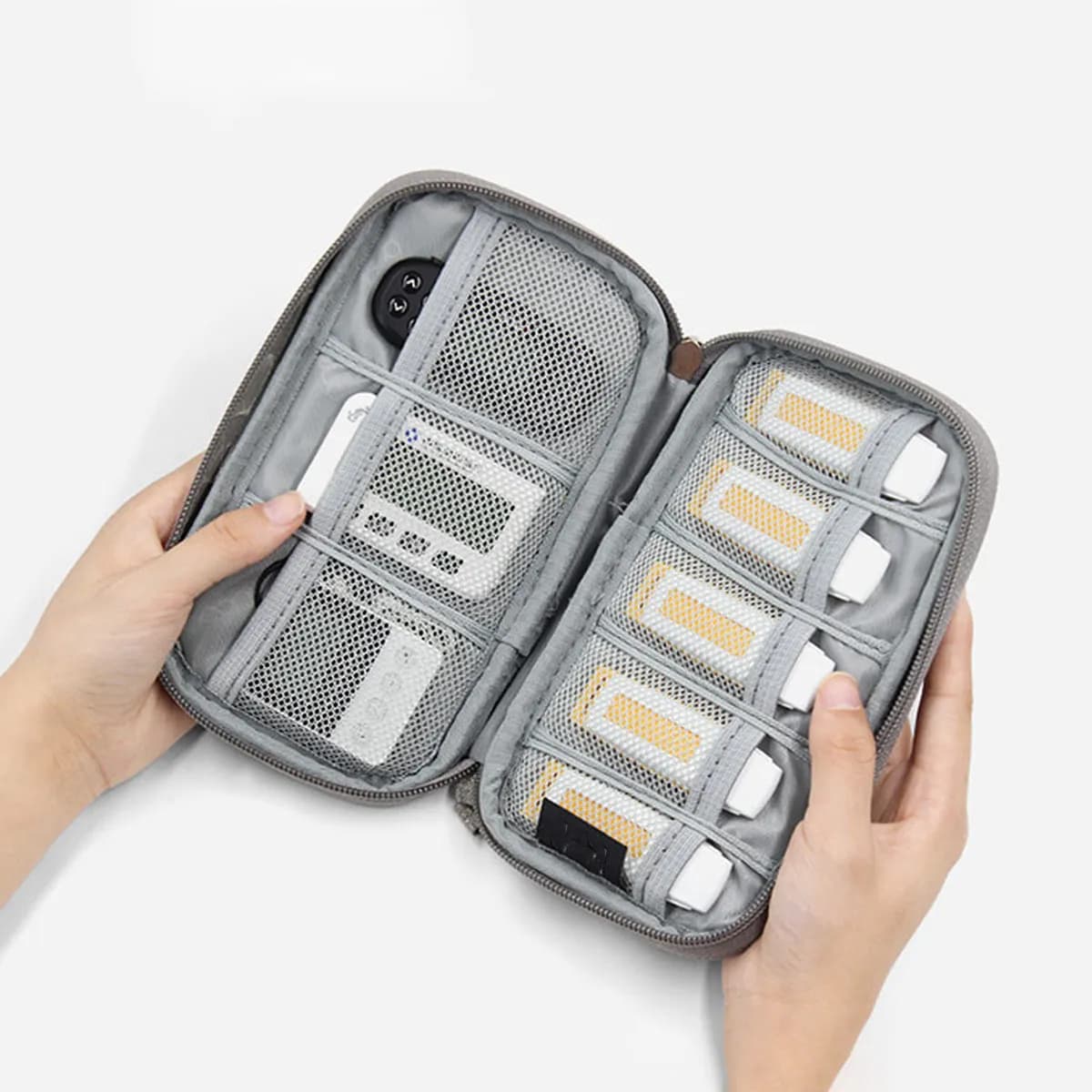 Borsa portaoggetti per chiavette USB, custodia antiurto, organizer portatile per accessori elettronici, custodia da viaggio per chiavette USB