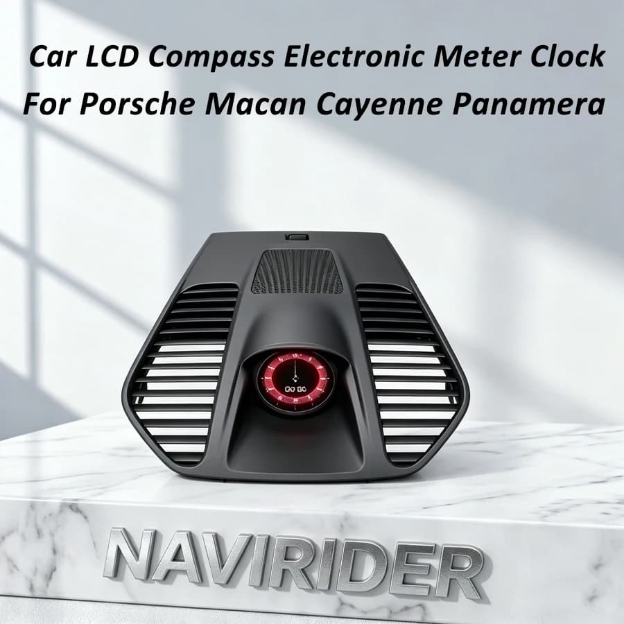 Orologio cronometro LCD per cruscotto auto per Porsche Macan Cayenne Panamera 718 911 2010-2024, bussola elettronica per auto, ricambi per orologio contachilometri