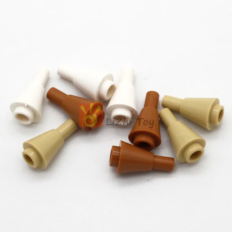 50 pz compatibile 11610 cono di mattoni 1x1 invertito con Bar cono gelato Building Blocks fai da te educativo assembla particelle giocattoli