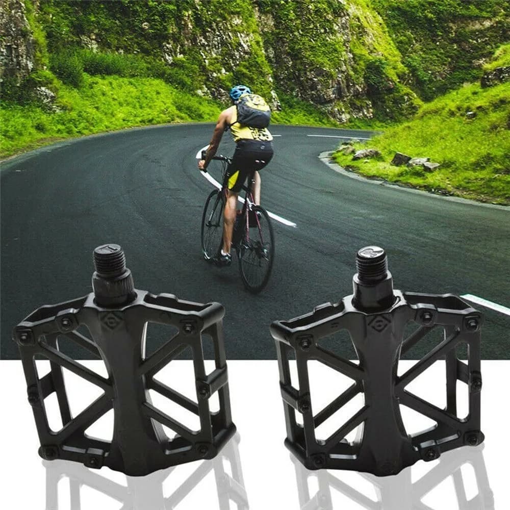 Pedali universali per mountain bike Risparmia sforzo Pedali per cuscinetti per bici antiscivolo Accessori per biciclette ultraleggeri Pedali in lega di alluminio