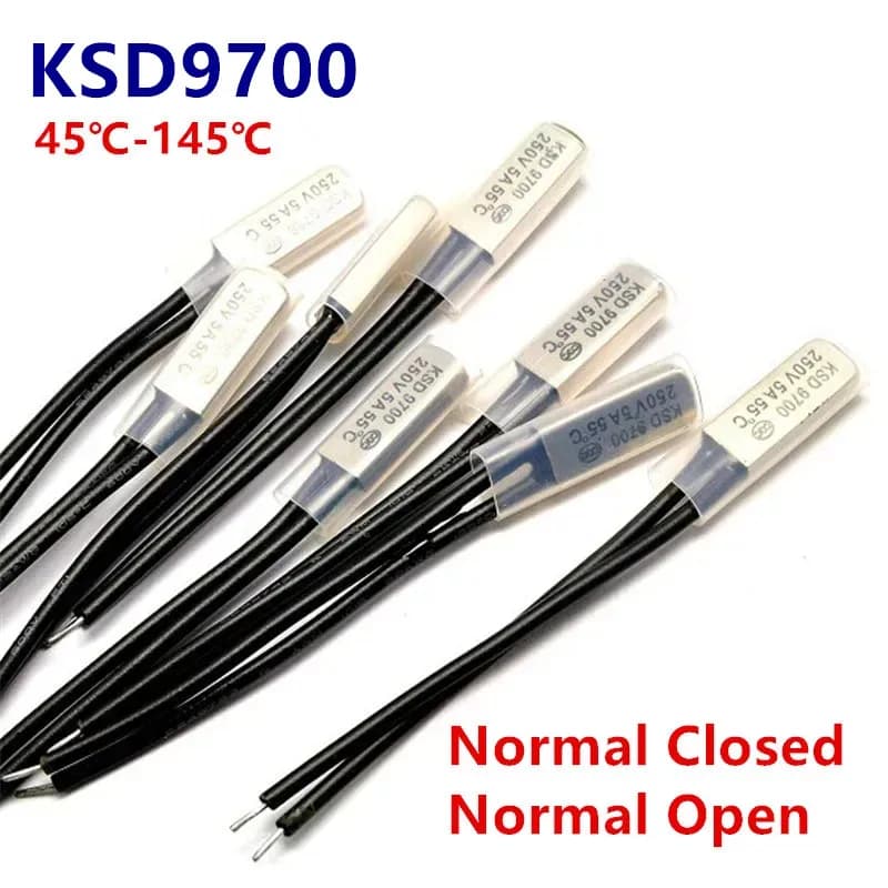 KSD9700 250V 5A 85C 95C 45-145 Gradi Celsius Normalmente Chiuso Aperto Disco Bimetallico Interruttore di Temperatura Termostato Protezione Termica