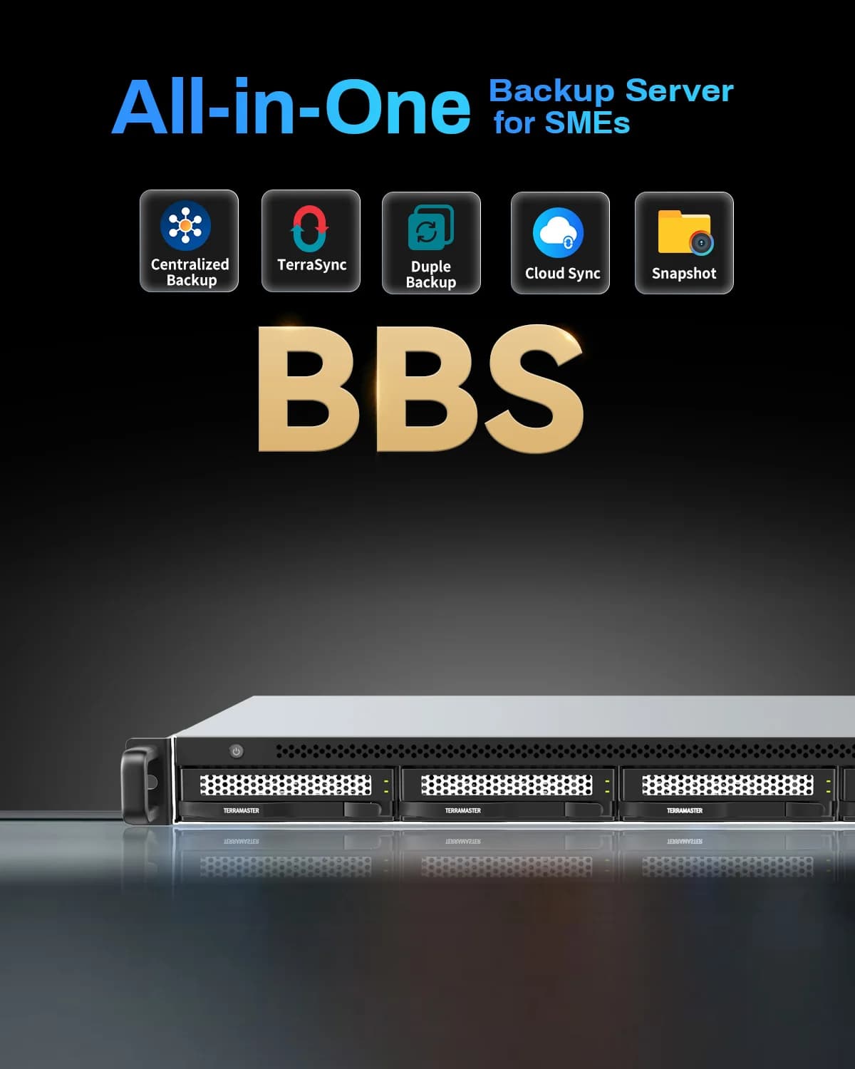 TERRAMASTER U4-500 NAS Storage - 4Bay Core i3 Ultra-short 1U Rackmount NAS, 8GB DDR5 RAM, Network Attached Storage (Diskless)