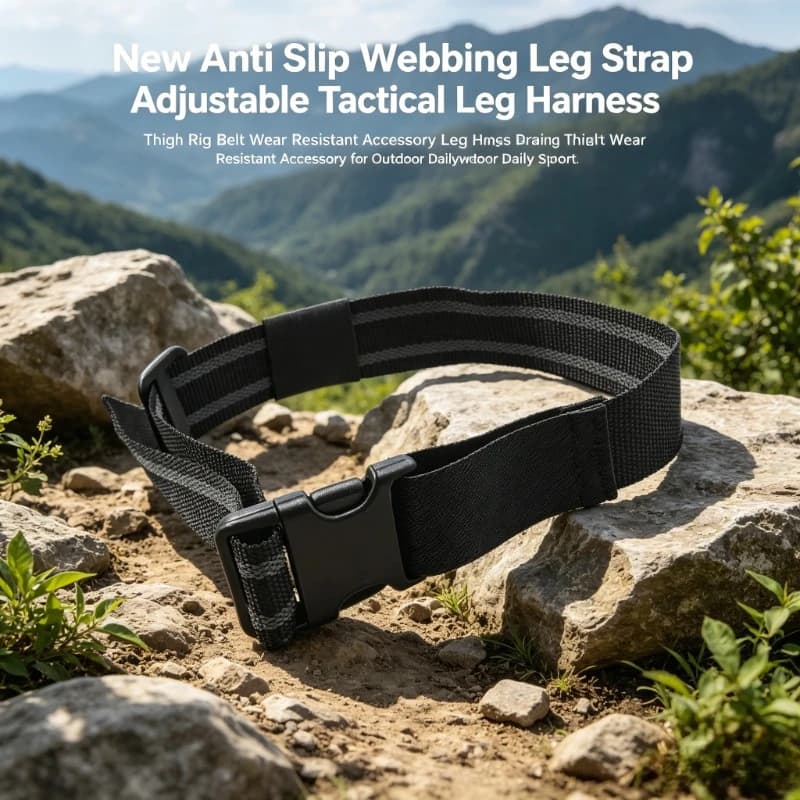 Adjustable Anti Slip Webbing Leg Strap Tactical Leg Harness Thigh Rig Belt Wear Resistant Outdoor Daily Sports Part