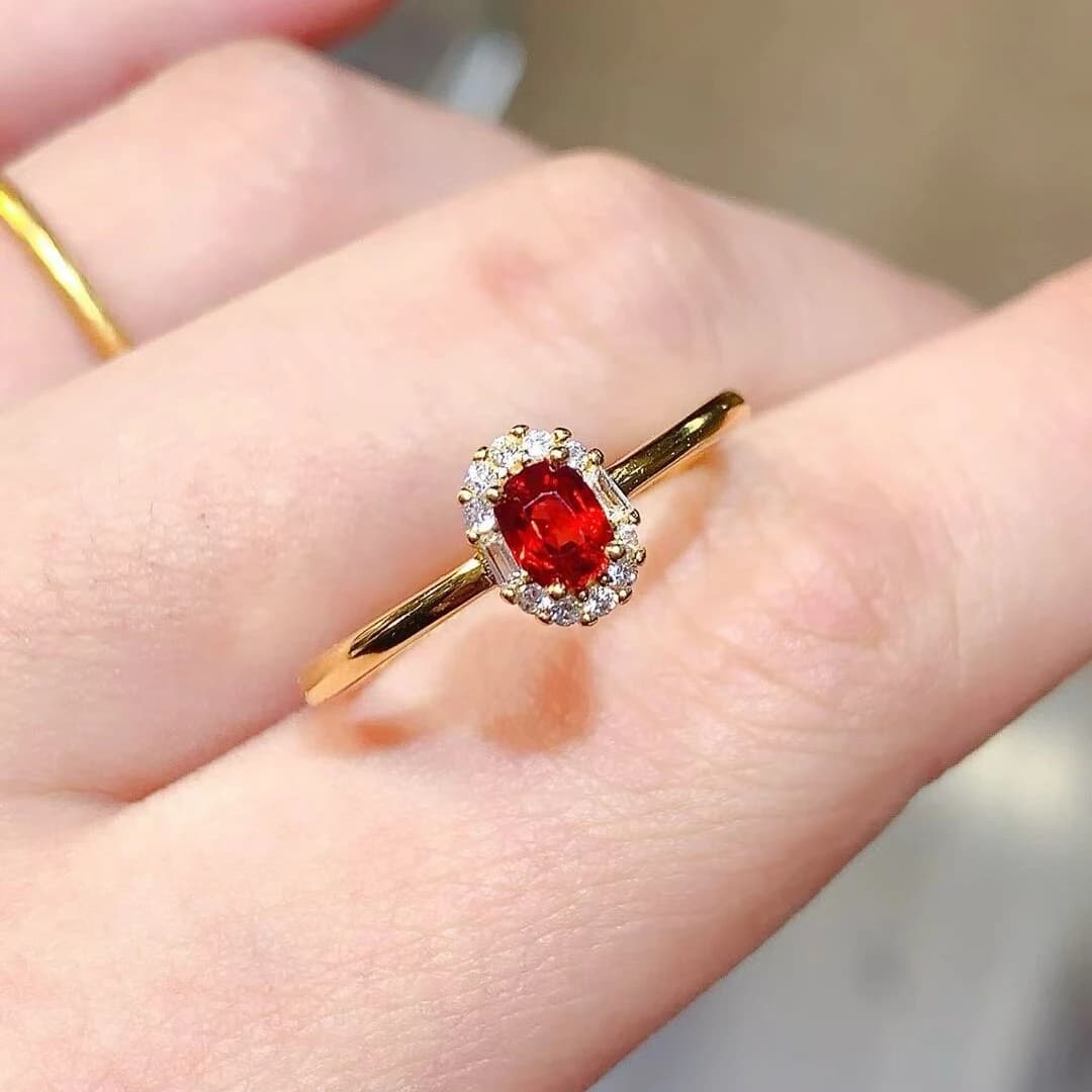 KJJEAXCMY squisito anello da donna, selezionato da Spinello Naturale, riparato con il processo di galvanica in argento S925, trama trasparente