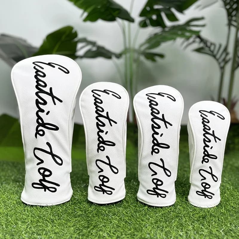 1 copertura protettiva da golf: antipolvere e durevole, design swing bianco, accessori da golf, protegendo la testa della palla