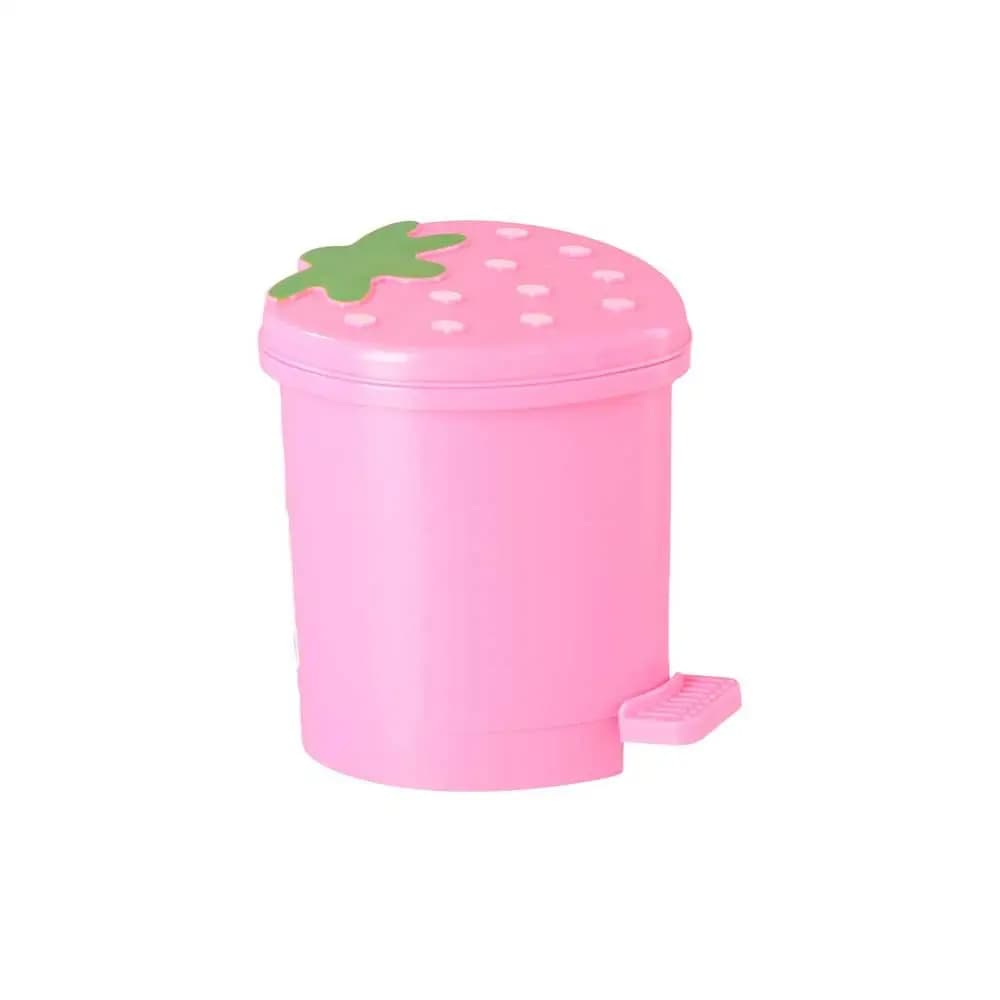 Contenitore della spazzatura in plastica rosa rosso Sigillatura lavabile Pop-Up decorativo Nessun odore Cestino della spazzatura Cestino della spazzatura Cestino della spazzatura