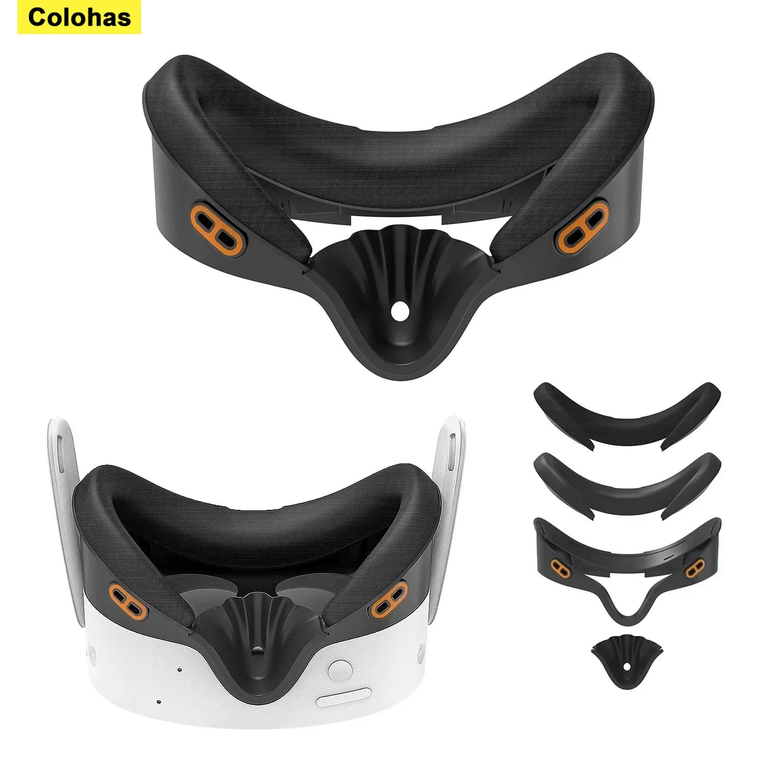 Face Mask Replacement Interface Bracket For Meta Quest 3S Facial PU Leather Pad VR Accessories Anti Light And Sweat-proof Mask