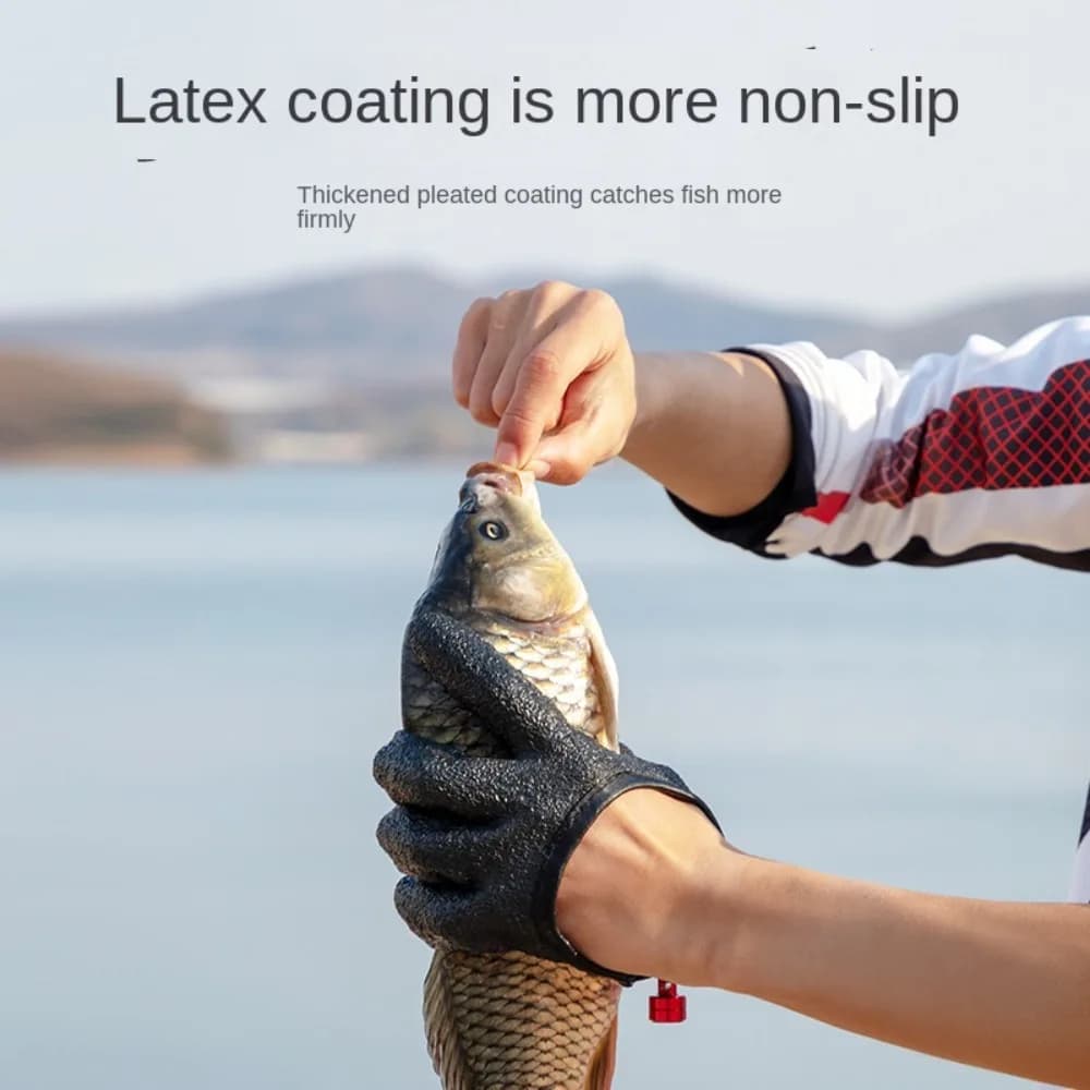 Guanti impermeabili in lattice per la cattura del pesce, multifunzionali, resistenti all'usura, anti-puntura, guanti da pesca per mano sinistra/destra, antiscivolo