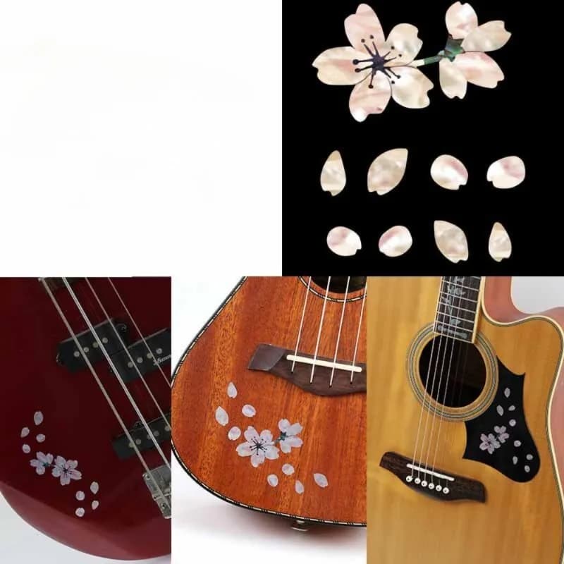 Adesivo per pannello chitarra Adesivo per tastiera con guscio color ciliegio fai-da-te con adesivo per ukulele petali