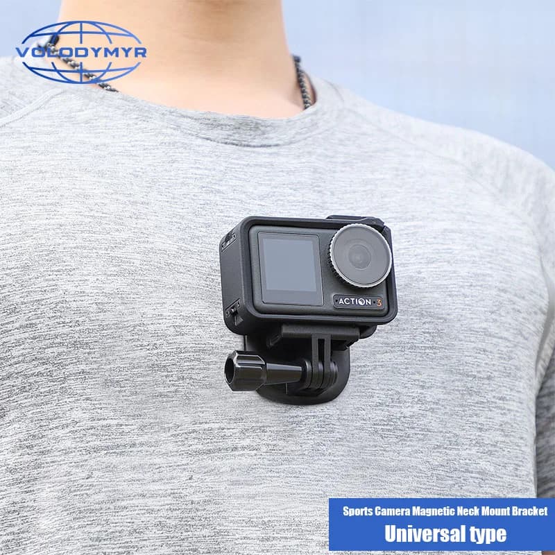 VOLODYMYR Magnetic support for DJI OSMO Nano/OSMO 360/Action 5 Pro/Insta360 X5/X4/Gopro camera with shoulder strap