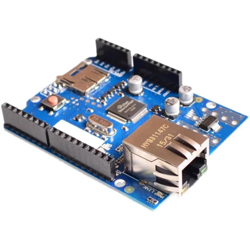 Ethernet W5100 R3 Network Shield TF Card Ethernet con modulo PoE compatibile con Arduino UNO R3 per IoT