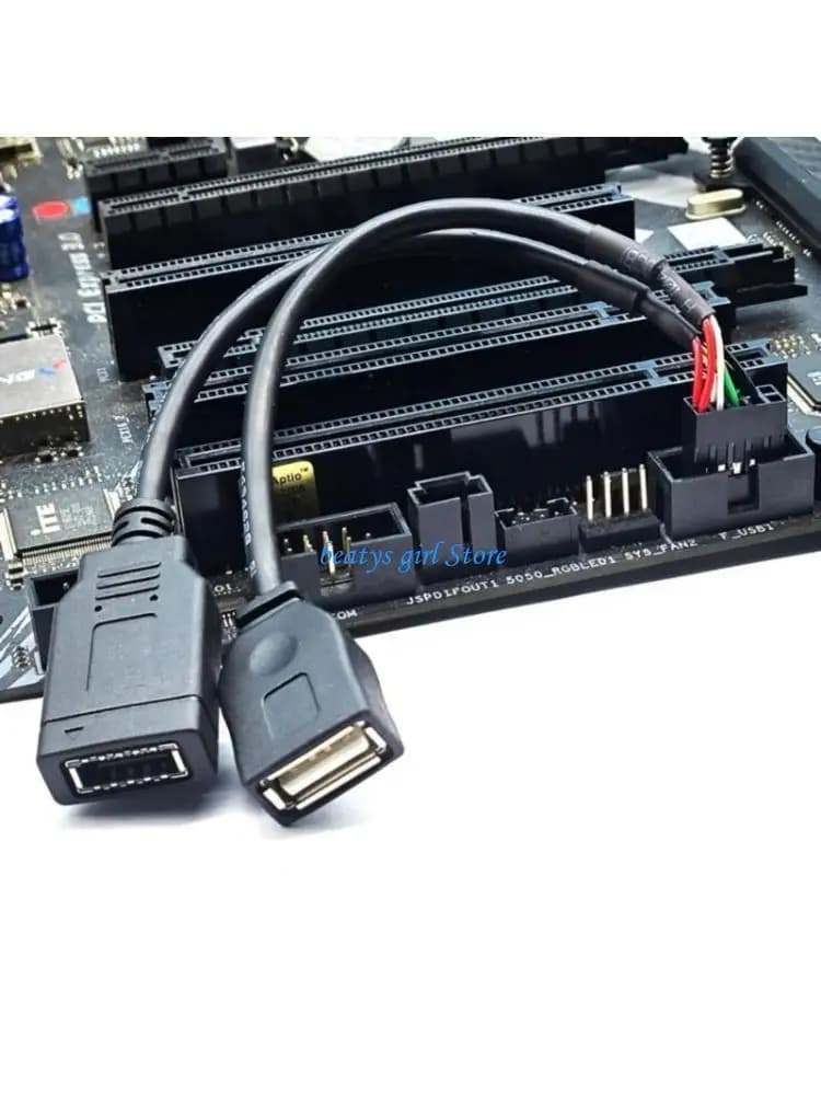Cavo C7AB USB 2.0 da 9 pin a USB+TYP E Connettori TYPE E A per pannello frontale USB
