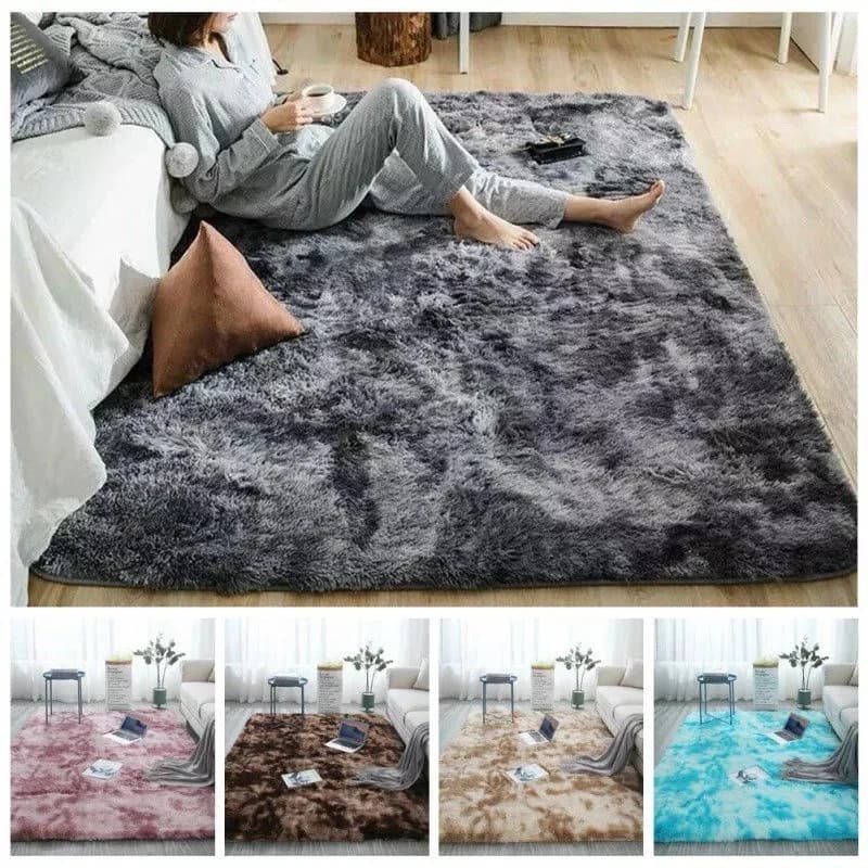 Tappeto VIKAMA Tie-dye Shaggy Morbido e Soffice, Antiscivolo, per Soggiorno, Camera da Letto, Divano, Stanza dei Bambini, Asilo Nido