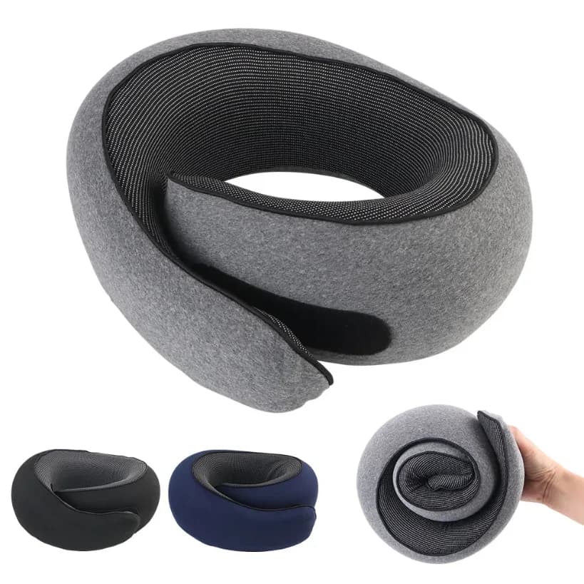 Memory Foam Snail Pillow Travel Neck Pillow Portable Travel Neck Support Soft Noon Break Sleep Pillows U-shaped Pillow 2026 new