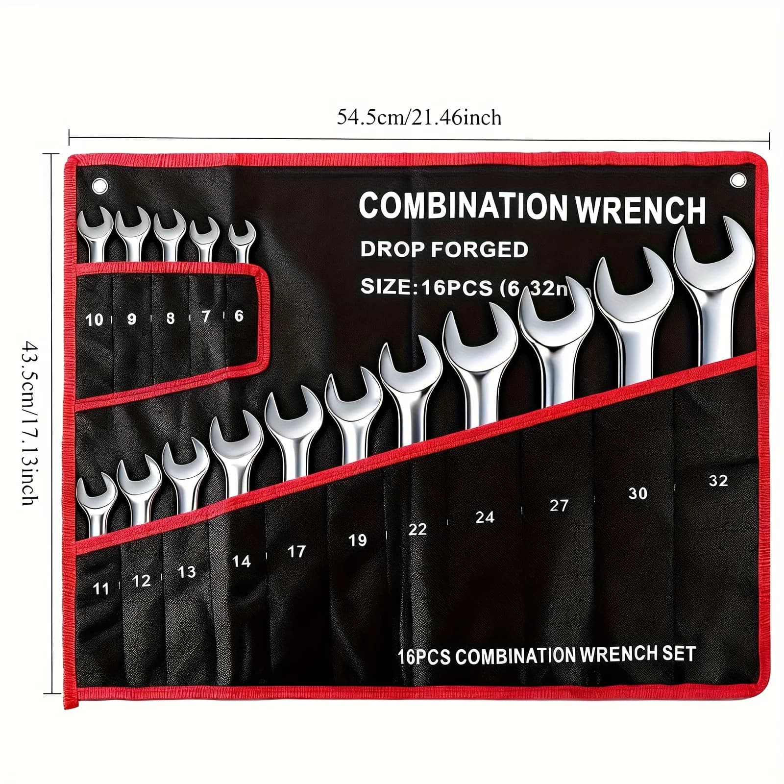 Compact Wrench Storage Bag with Small Holder & Organizer, Portable, Ideal for Mechanics, Electricians and Craftsmen