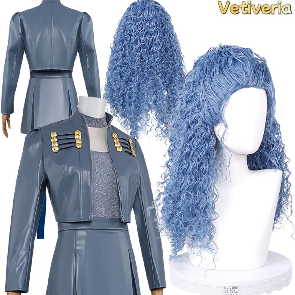 Chloe Cosplay Charming Wig Prop Movie Descendants Fantasy Coat Top Skirt Outfits Costume Halloween Carnival Party Disfraz Suit