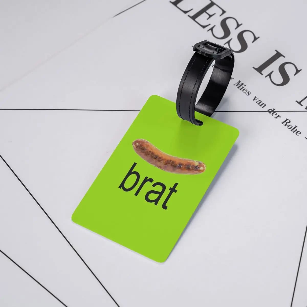 Etichette per Bagagli Brat Charli Xcx, Accessori per Valigie, Tag per Bagaglio da Viaggio, Porta Etichetta con Nome e Indirizzo