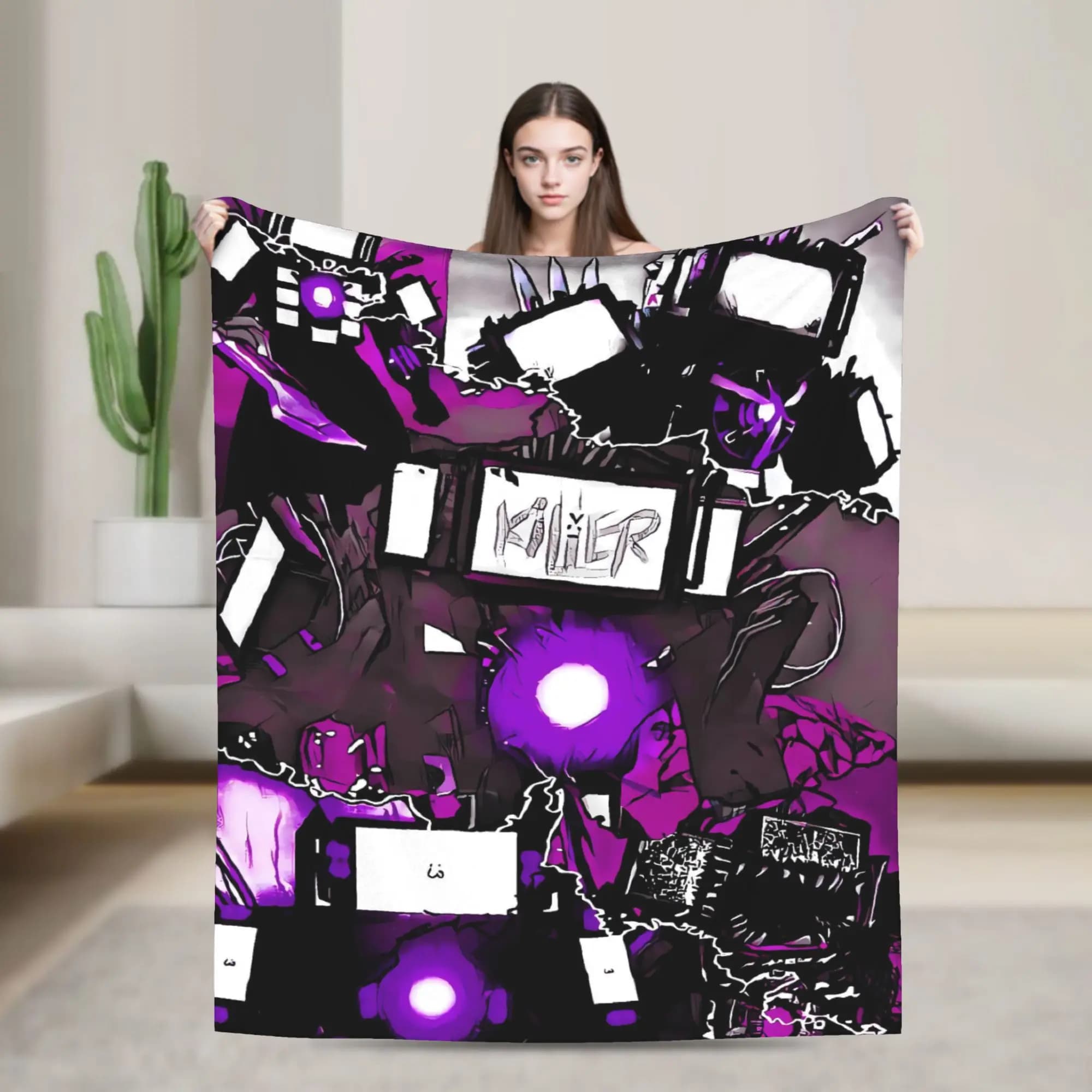 Titan Tv Man Of Multiverses Coperta Skibidi Toilet Speakerman Morbida e calda Moda Peluche Coperta Divano Letto Copriletto in flanella