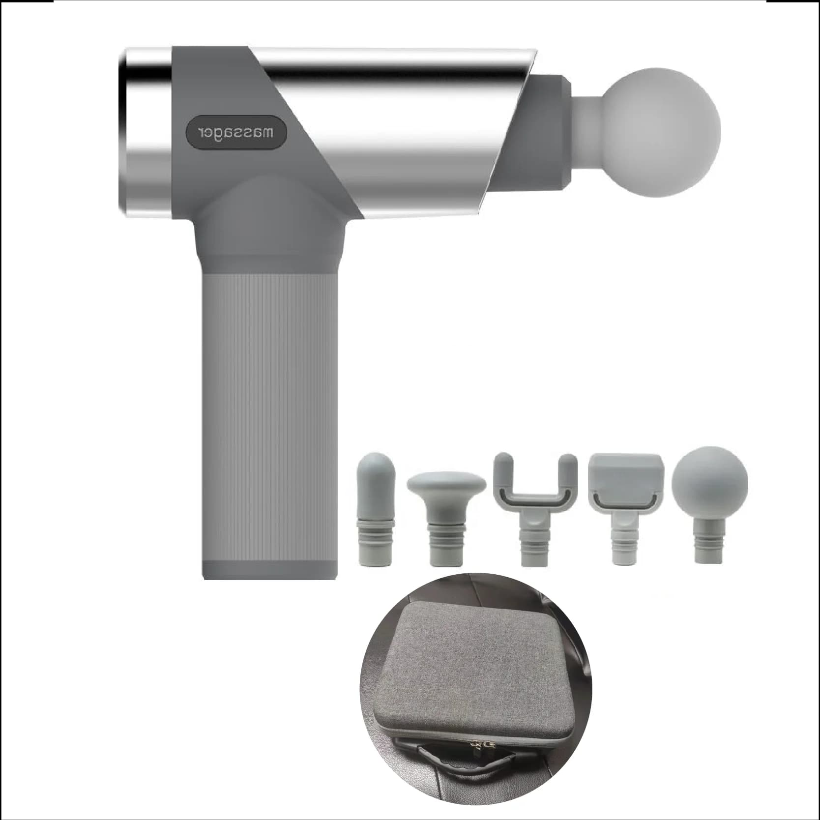 Massage pan for deep fabrics, super silent brushless motor for the whole body, for shoulders, neck and back