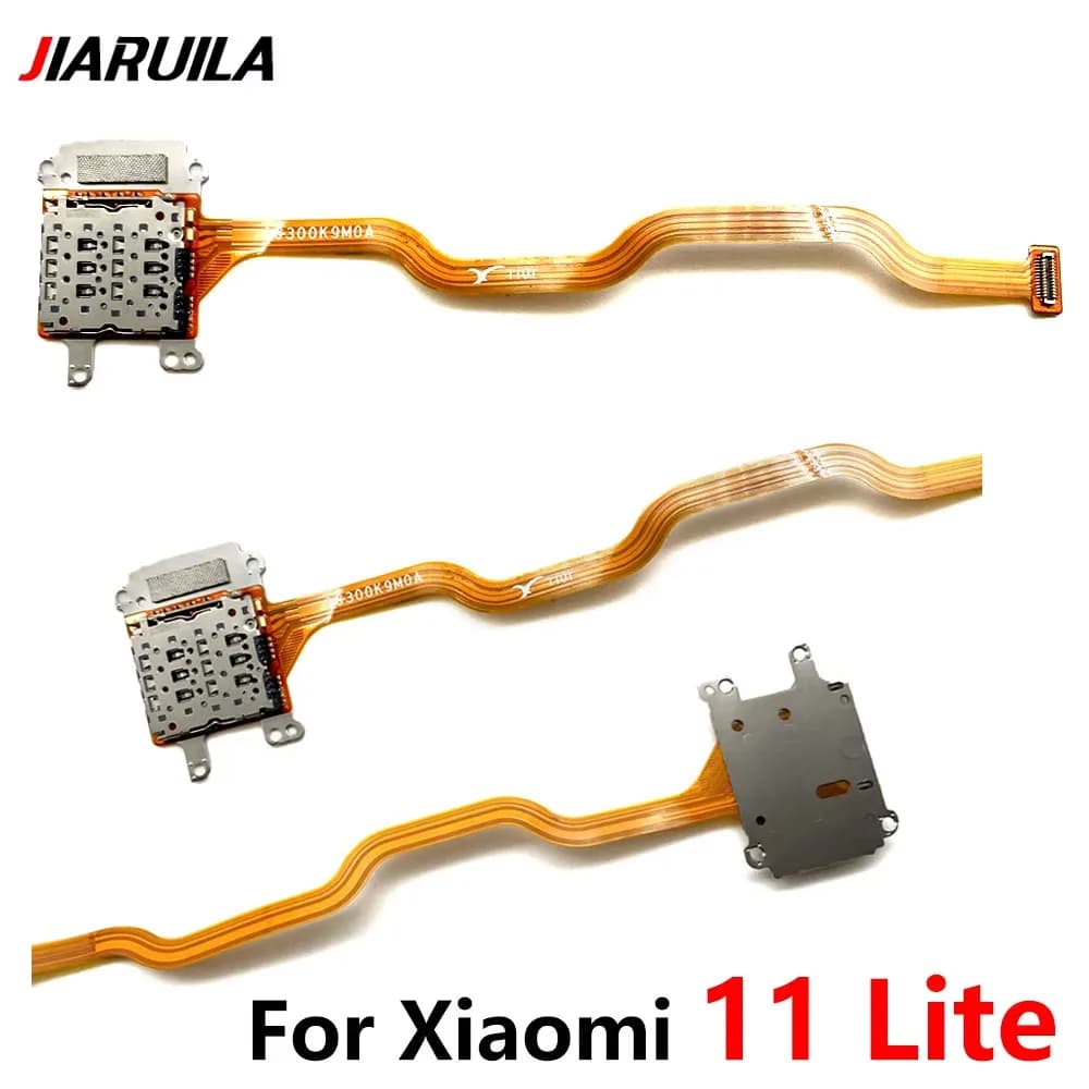 Nuovo Per Xiaomi 11 Lite 5G SIM Card Holder Vassoio Slot Lettore Presa Cavo a Nastro Flex di Ricambio Per Mi 11 Lite