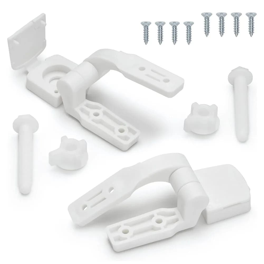 Cerniera del coperchio del sedile del water 1 paio di bulloni per wc in plastica bianca dadi a vite per accessori per wc da bagno