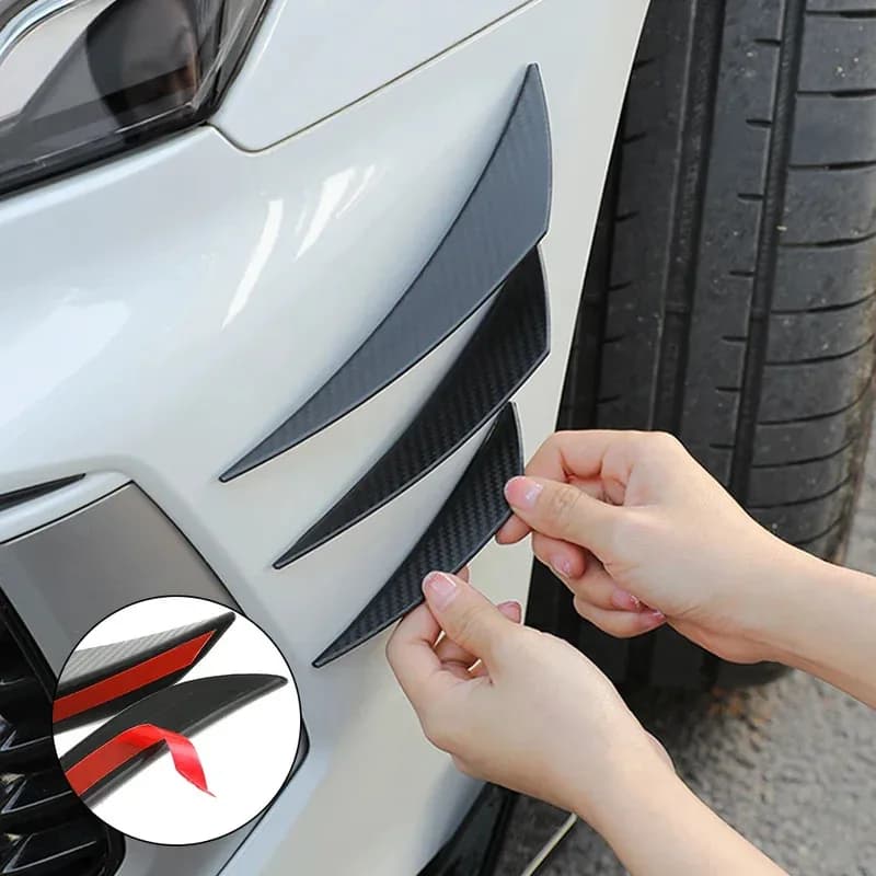 4/6 pezzi universale per paraurti auto spoiler per labbra canard - pinne divisorie diffusore paraurti anteriore - accessori decorativi per sintonizzazione esterna per M