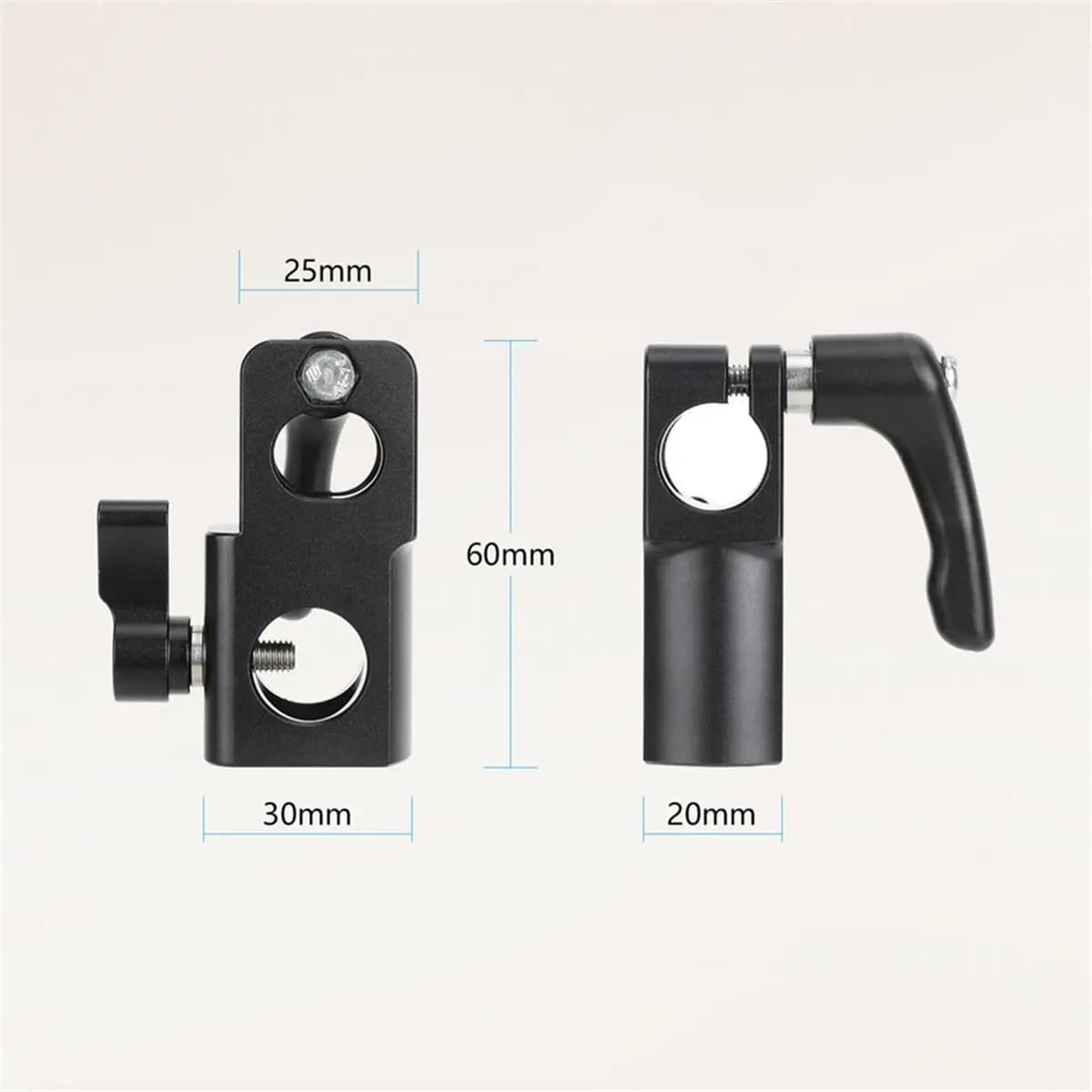 L70A New 15mm Rod Clamp to 5/8" Baby Pin Light Stand Mount Bracket for 15MM Rods Support for Camera/Monitor/Led Light