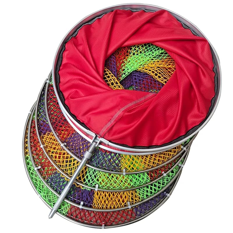 Lawaia tessuto a mano Nylon colorato protezione del pesce rete borsa di protezione del pesce borsa da pesca asciugatura rapida rete di protezione del pesce piccola rete