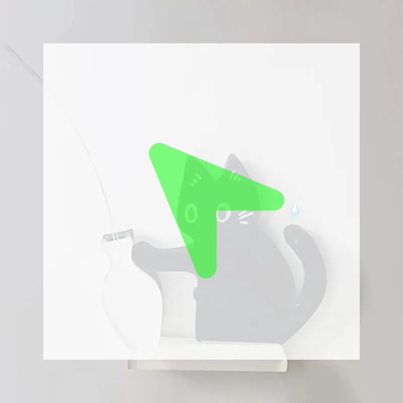 Scatola commemorativa magnetica in acrilico per la conservazione dei peli di gatto, con decorazioni a tema cartone animato e design gatto nero che spinge il vaso