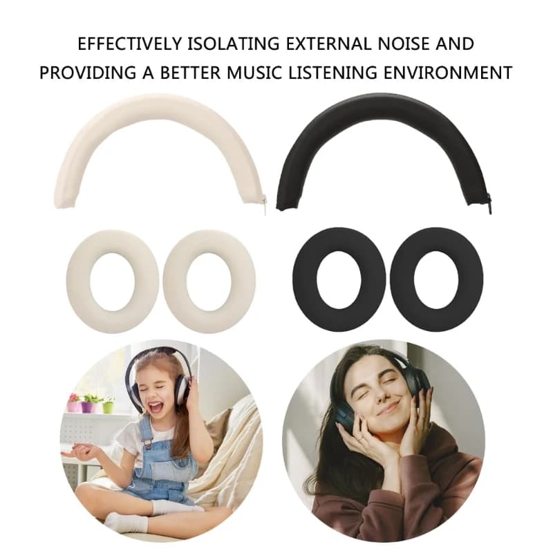 Ear cushions cover of the sponge head cushions cover elastic cushions for Anker Soundcore Space One game headphones