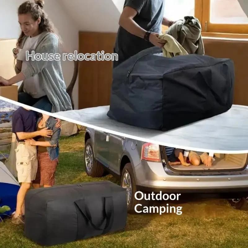 1pc Extra Large Waterproof Moving Luggage Bags Laundry Shopping Bag Non-woven Fabric Cubes 80*48*25cm Home Storage Packing Tool