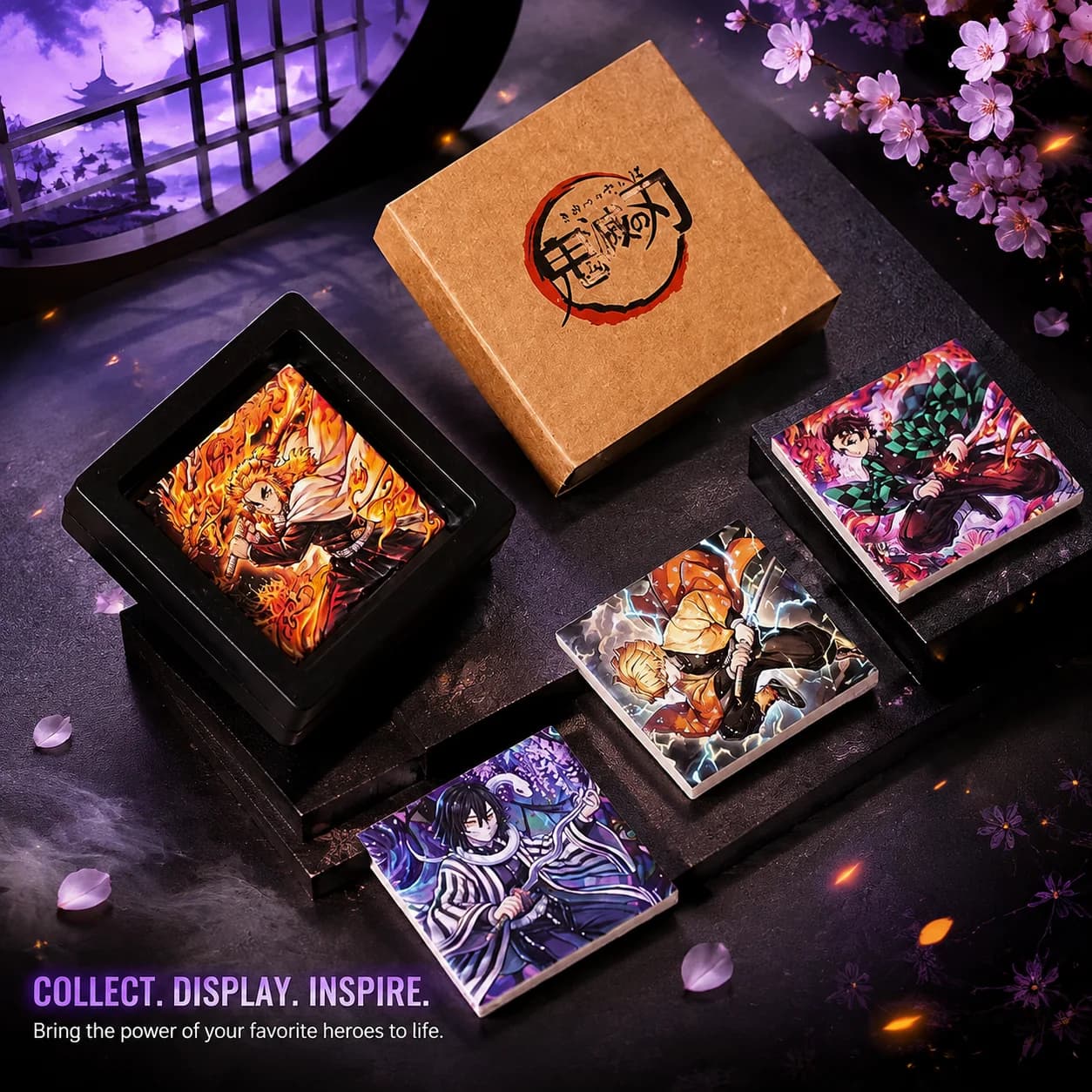 Anime Demon Slayer Ceramic 3D Refrigerator Magnet Cute Magnetic Decoration Home Decor High Quality Collectible Gift Idea