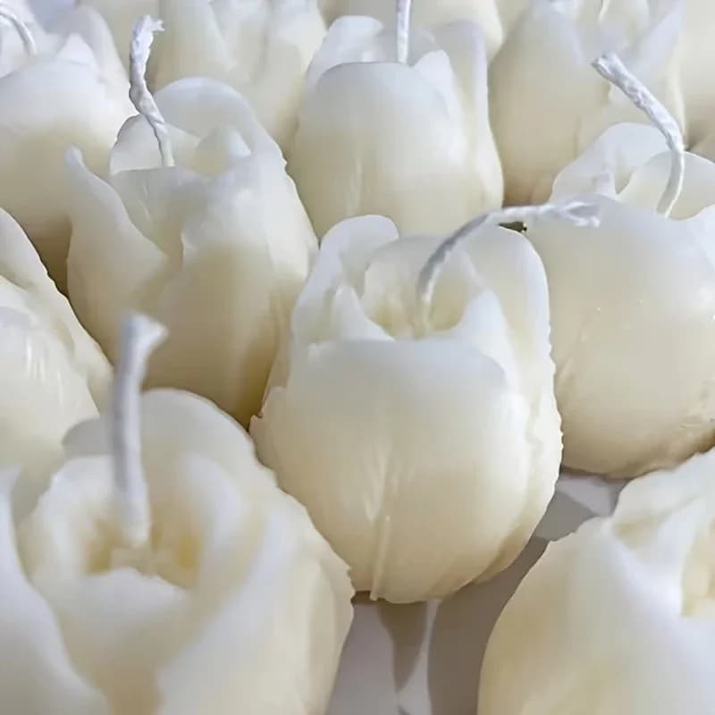 Stampi in Silicone di Alta Qualità per Candele a Forma di Tulipano 3D, Candele Aromaterapiche, Sapone Fatto a Mano, Gesso, Resina, Stampi per Fai da Te