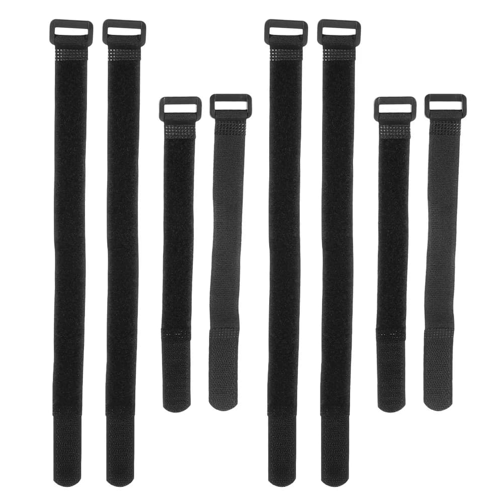 Cinghie per bici da 8 pezzi Cinghie a cricchetto piccole Portabici Cinghie per ruote per bicicletta elettrica Cravatta in nylon stabilizzatore regolabile per mountain bike