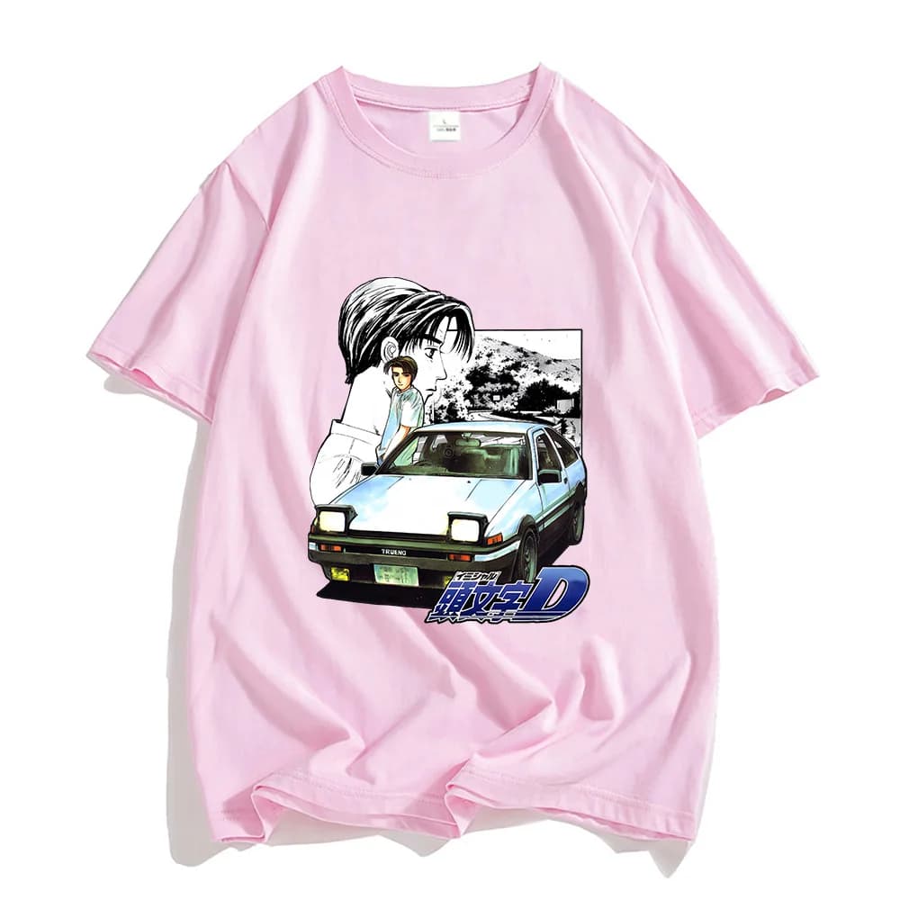 Maglietta per auto da corsa bella Ae86 100% cotone t-shirt uomo/donna Manga/Comic High Street Anime abbigliamento individualizzazione