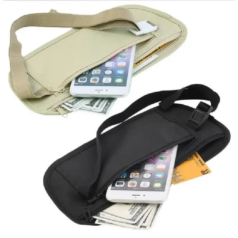 Running Sports Waist Bag, Travel Invisible Bag for Passport and Money, Safety Hidden Waist Bag, Gift Wallet