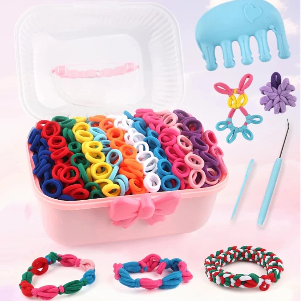 Weaving Loom Kit Toys Kids Adults Handcrafted Elastic Rope Loops DIY Christmas Gifts for Girl Woven String Braided Loops Machine