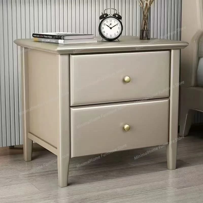 Comodino Nordico Stretto con Altoparlante Bluetooth Integrato, Cassetti e Struttura in Legno - Tavolino da Notte Semplice per Camera da Letto