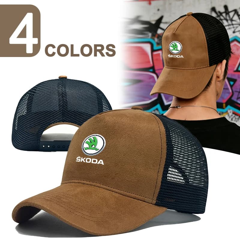Or Skoda Kodiaq Octavia Car Sticker Car Logo Outdoor Sports Casual Sunscreen Hat Breathable Baseball Cap For Skoda Octavia A2 A5