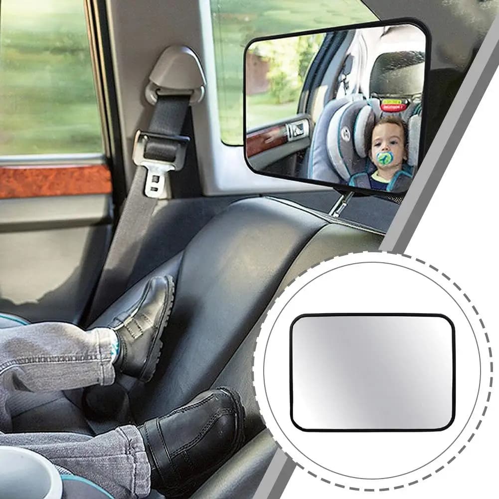 Specchietto Retrovisore Regolabile per Auto, Monitor per Sedile Posteriore Bambini, Specchio di Sicurezza Quadrato per Auto