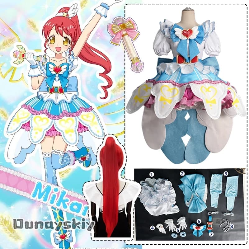 Anime Shiratama Cosplay Costume Magic Girl Fluorescent Uniforms Accessories PARRUCCA Lolita {Amanda Cos} Women's Christmas costume
