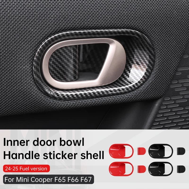 Auto Maniglia Interna Della Porta Ciotola Copertura Trim Decorazione Borsette Per Mini Cooper F65 F66 F67 2024 2025 Versione Carburante Accessori Interni