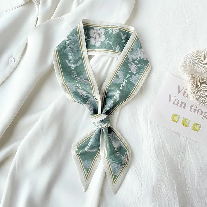 Spring Oil Painting series scarves, high fashion long striped hair elastics, bundled hair accessories and hair bands