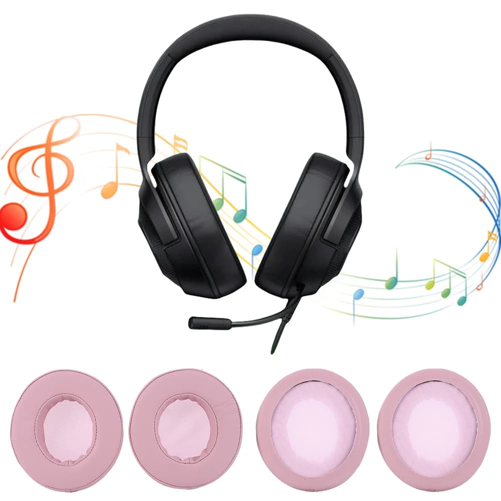 Cuscinetti auricolari di ricambio Cuscinetti auricolari in memory foam Cuscinetti auricolari in pelle proteica per cuffie da gioco Razer Kraken X