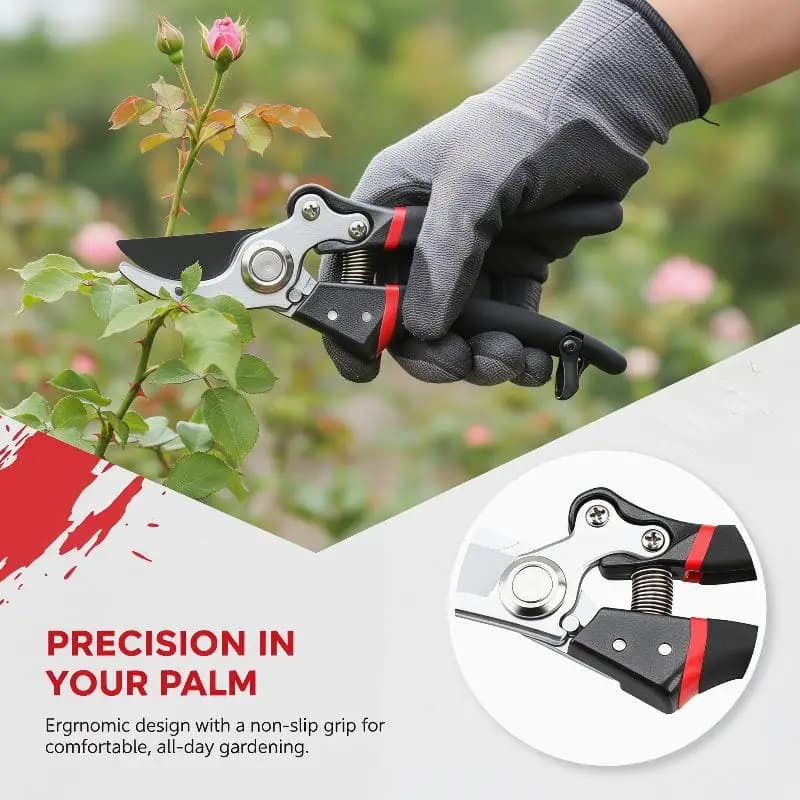 portableTitanium Blade Bypass Pruning Shears for Precision Gardening Heavy Duty Clippers for Professional Usehome furnishings
