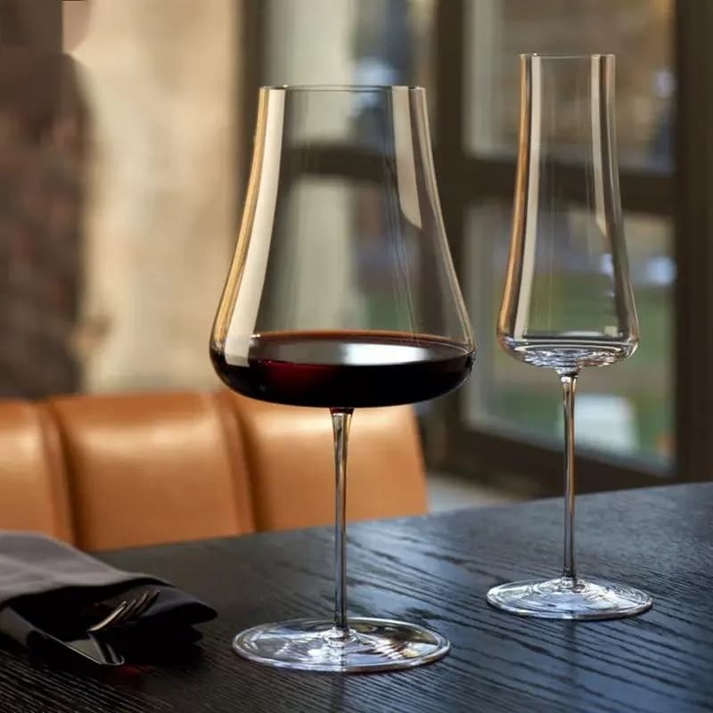 ION SHIELDING Bicchieri da vino in cristallo ultrasottile Bicchieri da calcio per feste Bicchiere da vino universale Vulcano Grand Cru Bordeaux Calice Tazza di champagne