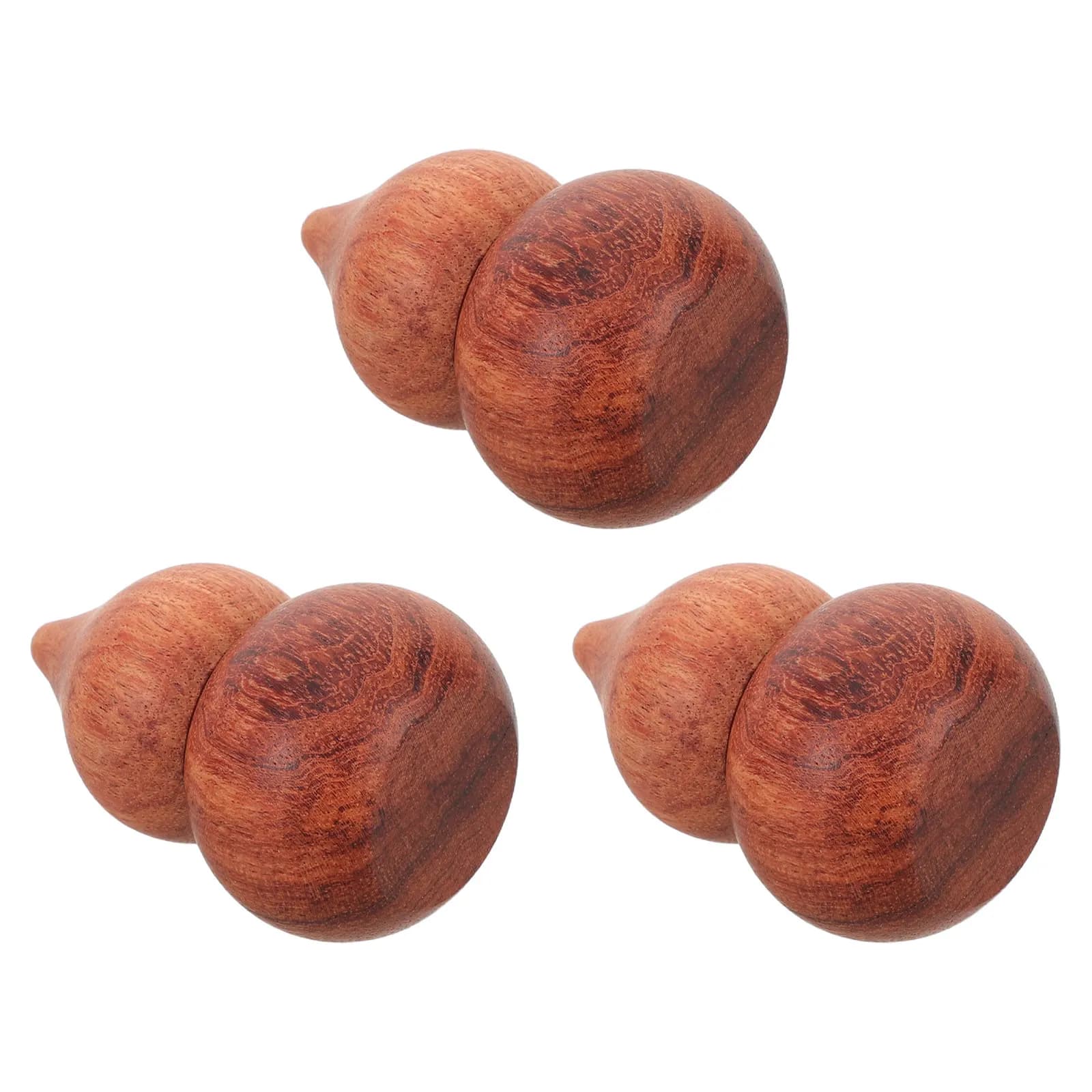 Set di 3 Flaconi Vuoti a Forma di Zucca in Legno Naturale per Deodorante Auto, Bottiglia Roll-on Portatile da 1ml per Oli Essenziali e Aromaterapia