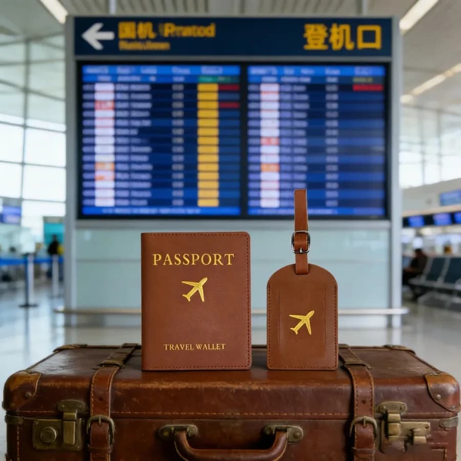 Copertina per passaporto in pelle – Organizer da viaggio portatile compatto per passaporti e documenti